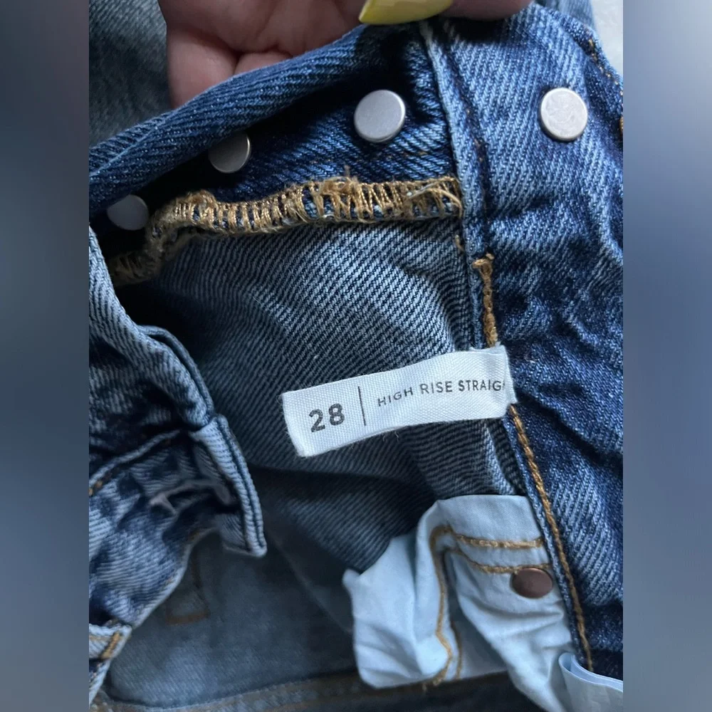 Pacsun High Rise, Straight Leg, Ripped Jeans - Picture 3 of 4